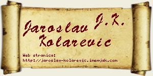 Jaroslav Kolarević vizit kartica